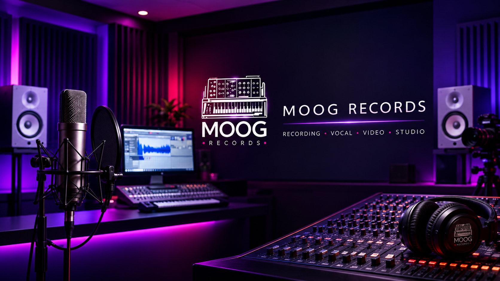 MOOG RECORDS ձայնագրման ստուդիան Երևանում՝ լոգոյով